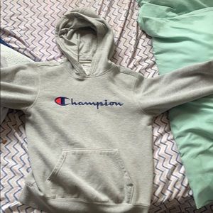 light gray champion hoodie